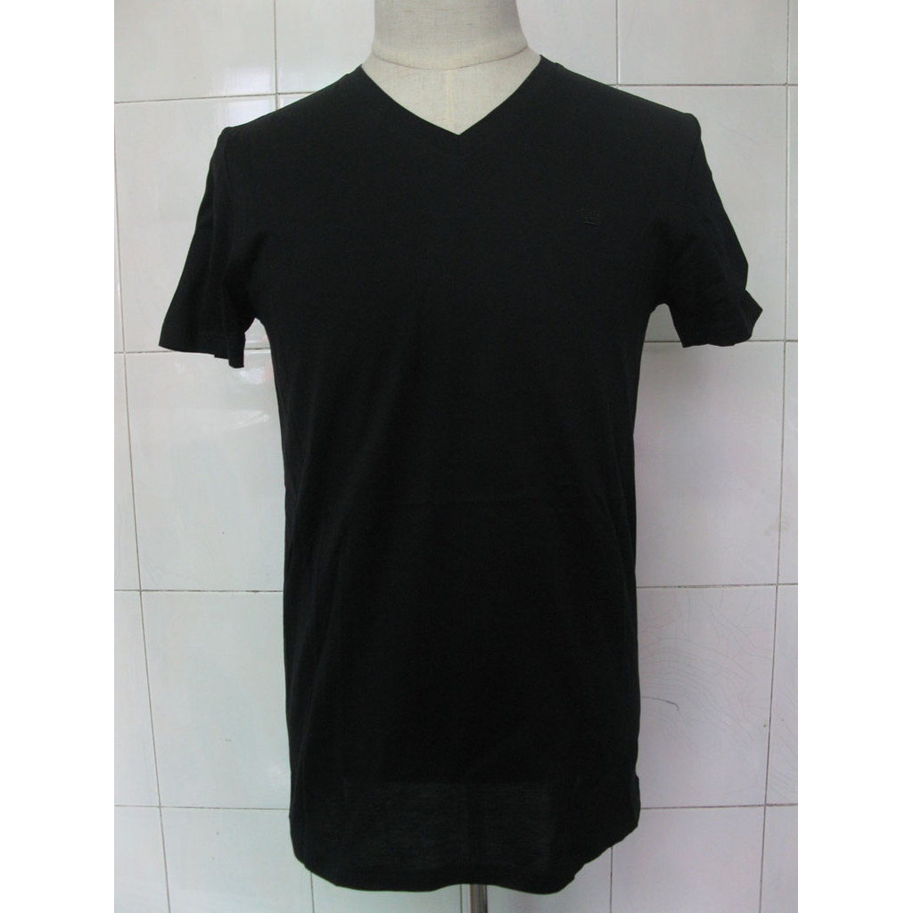 Lomon Áo Thun Lomon Tất Cả Cotton Đen Áo Thun Nam Tay Ngắn Slim-Fit Áo Thun Lomon Nam Tay Ngắn