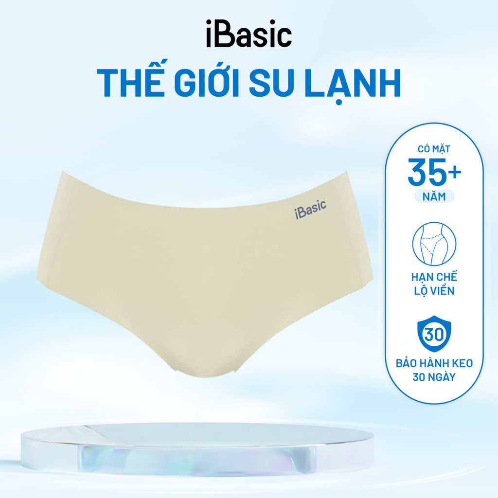 Quần lót nữ su không đường may iBasic lưng cao không lộ viền free cut phom hipster V029