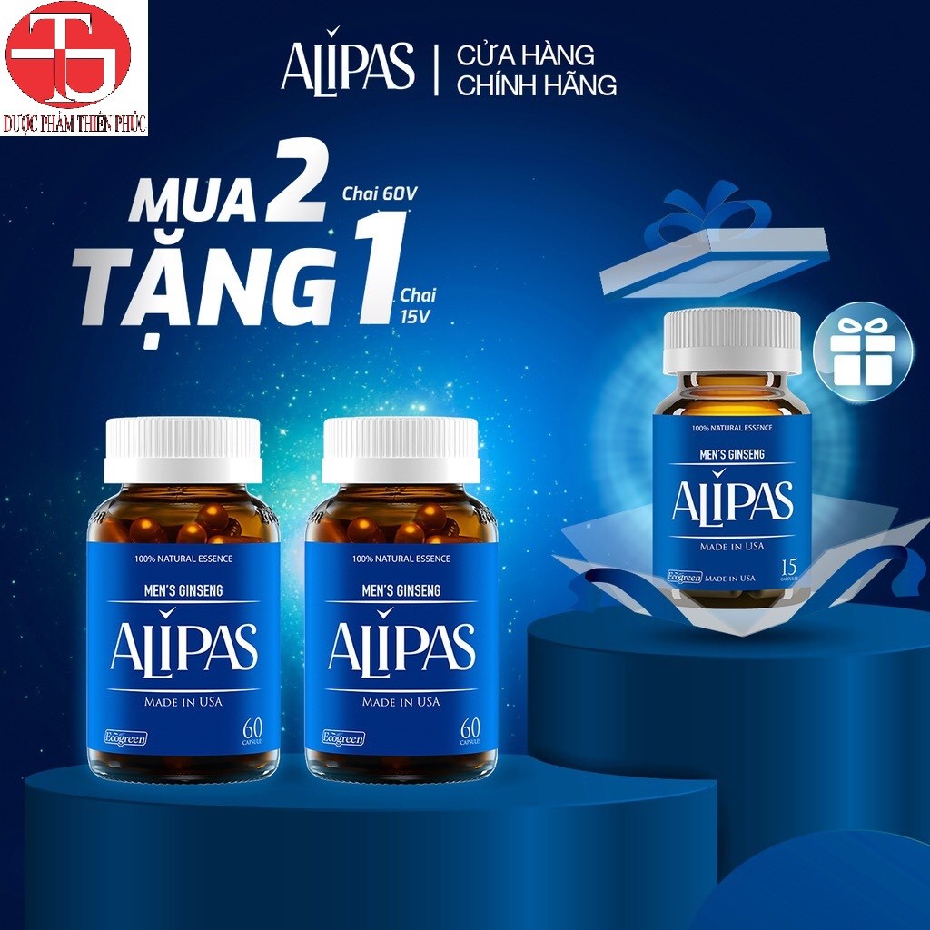 [HCM] Sâm Alipas hộp 60 viên. Mua 2 tặng 1 Hộp 15 viên. Bảo Ngọc  audio
