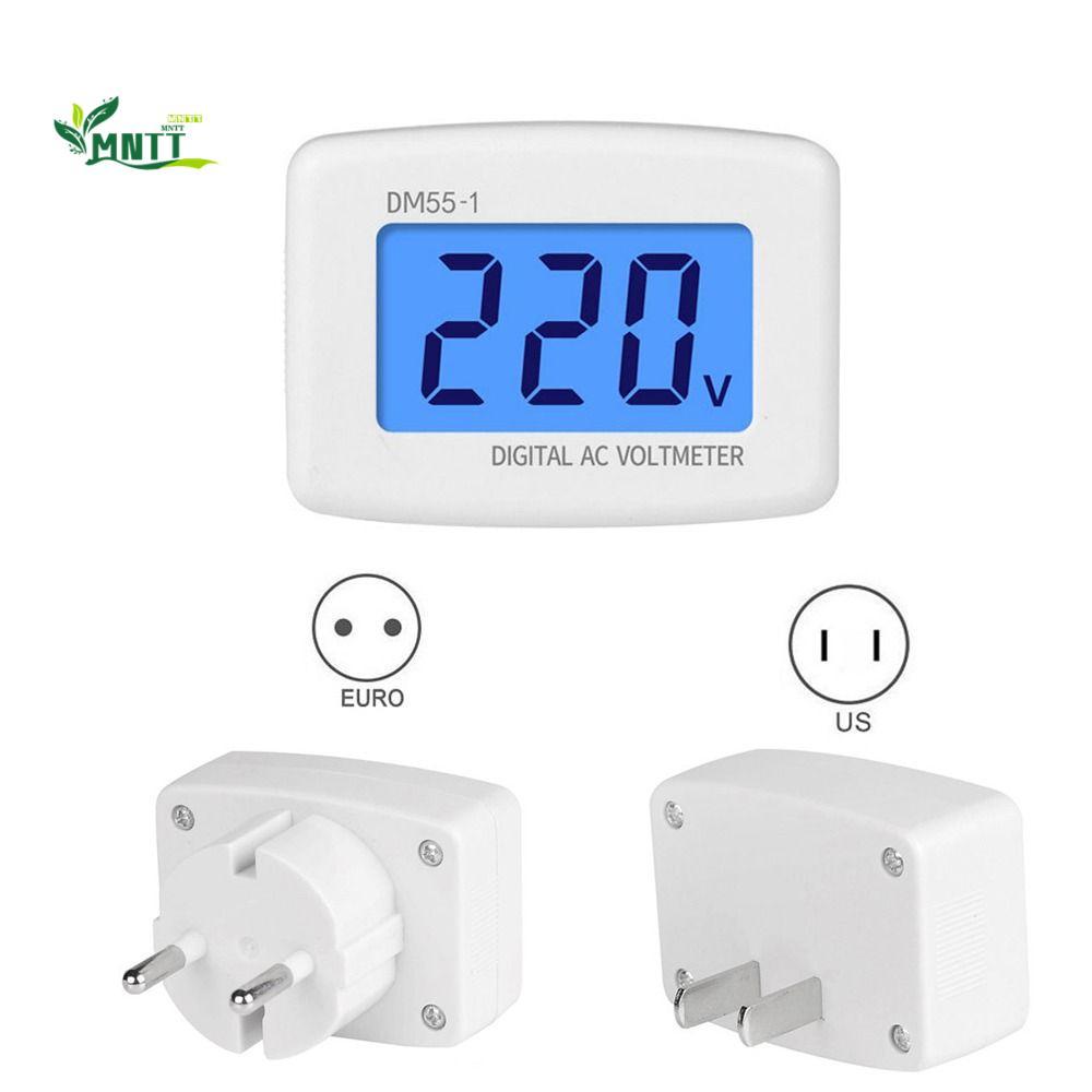 Đồng hồ đo điện áp phẳng treo tường MNTT LCD DM55-1 Vôn kế kỹ thuật số