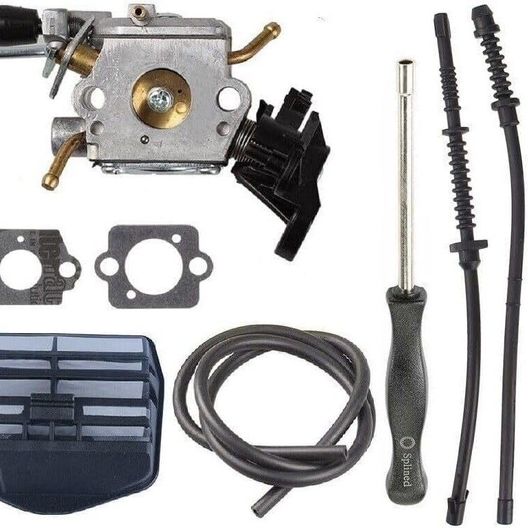 Husqvarna 450 445 445E Bộ chế hòa khí cưa xích Bộ lọc không khí Ống dầu Bong bóng dầu506450401
