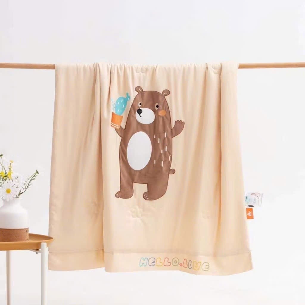 Chăn Tencel Mát Lạnh Cho Bé, Chăn Tencel Cho Bé Háng Chuẩn Loại 1 Kích Thước 1m2x1m5