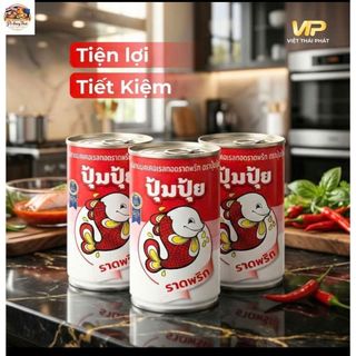 Cá hộp-Cá Thu Chiên Thu Sốt Tương Ớt Pumpui | Việt noodles - Hàng Thái chính hãnġ (155g/lon)
