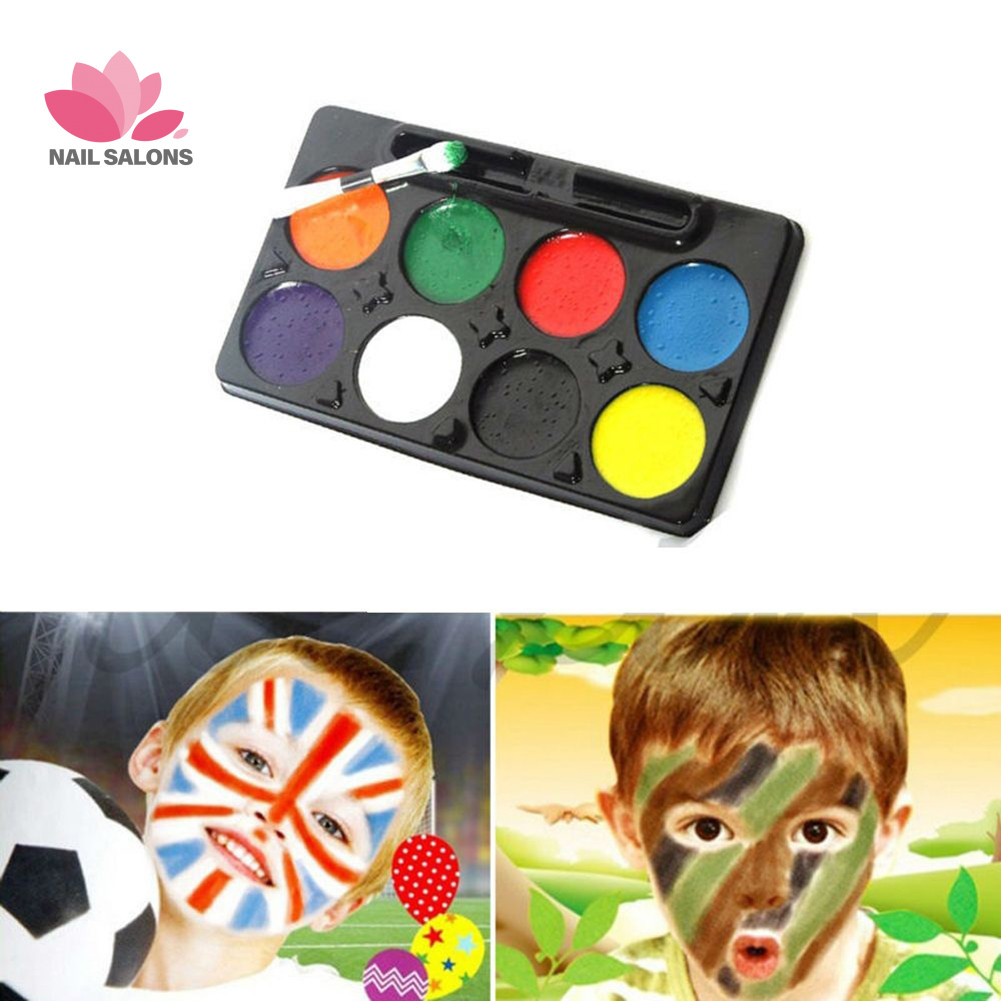 {Bakilili} DIY Make Up COSPLAY Clown Painting Palette Face Body Paint 8 Màu Halloween