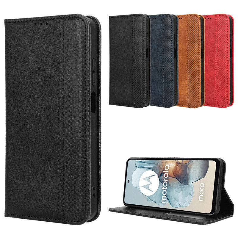Thích hợp cho Ốp điện thoại Motorola G35 / G45 Motorola G55 Vỏ da điện thoại Thẻ lật từ tính G75
