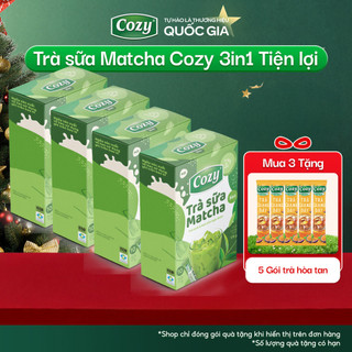  COMBO 4 Trà Sữa Matcha Cozy Hòa Tan 3IN1  4 hộp x 10 gói x 17gr  Đậm Đà Vị Sữa Không Lo Tăng Cân 