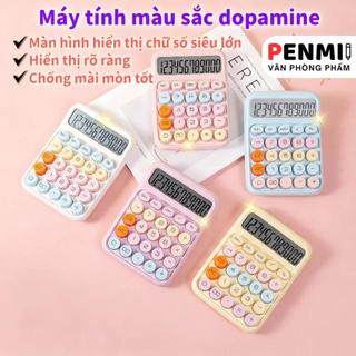 [Không Kèm Pin] PENMII Máy Tính Học Sinh Màu Kẹo Siêu Yên Tĩnh Màn Hình 12 Chữ Số Hiển Thị Rõ Ràng