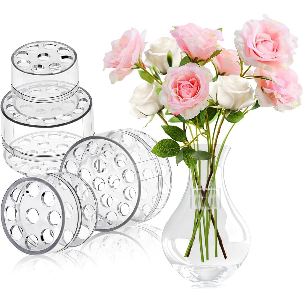 Giá đỡ thân cây Ikebana xoắn ốc, Giá đỡ thân cây xoắn ốc cho hoa, Bộ 4 bó hoa DIY Giá đỡ thân cây Ik