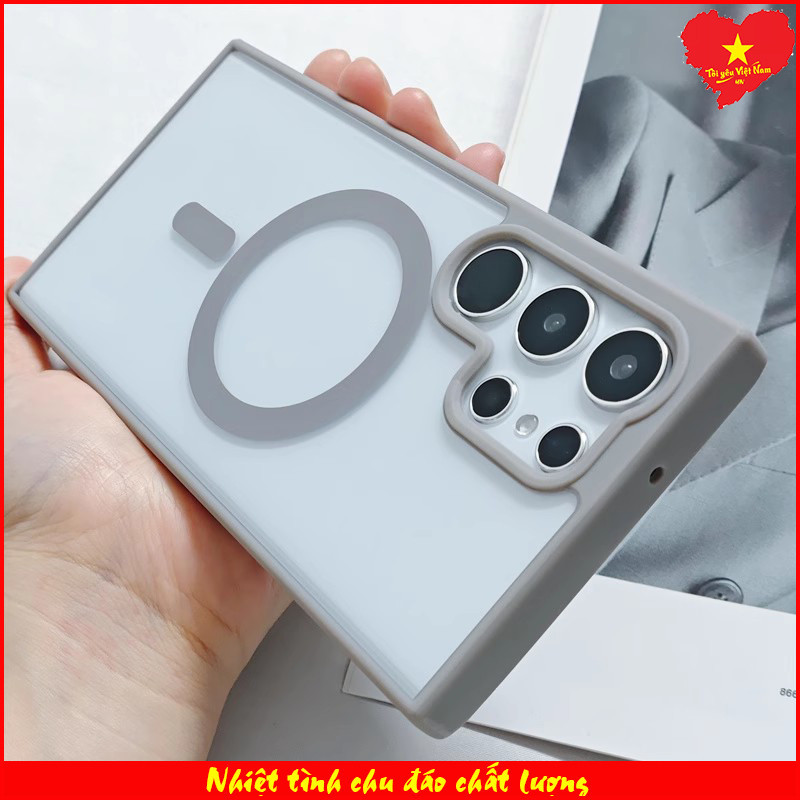 Ốp Lưng từ tính Samsung 25, Samsung 25 Ultra, Samsung 25+, chất liệu tpu pc cao cấp hạn chế ố