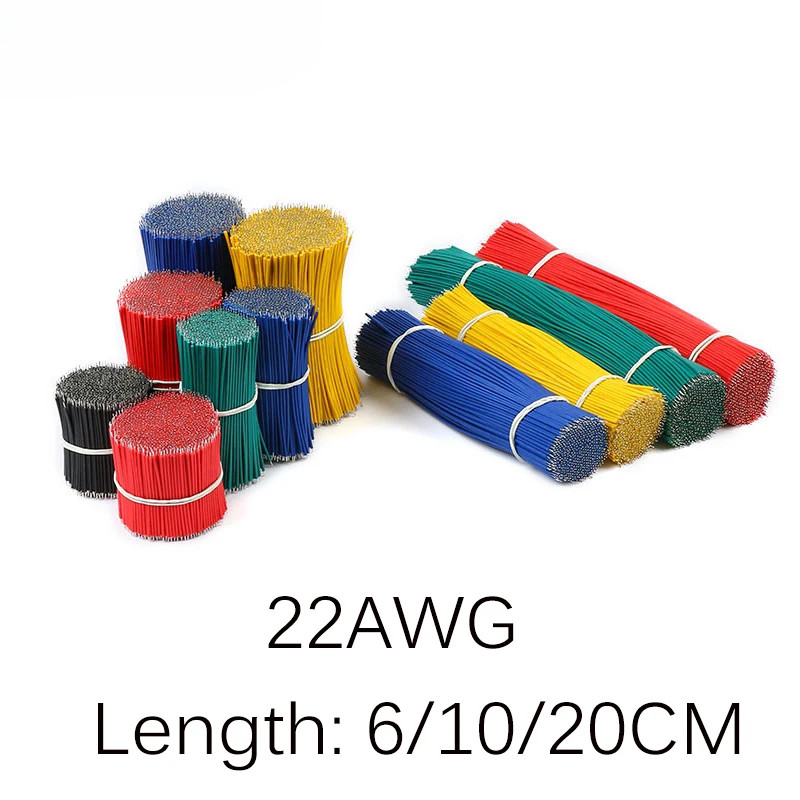 Bộ 50 22AWG Cáp Hàn PCB Mạ Tin 22AWG 6 / 10 / 20cm Bay Nhảy Dây Cáp Tín Dây Dẫn Dây Kết Nối Dây