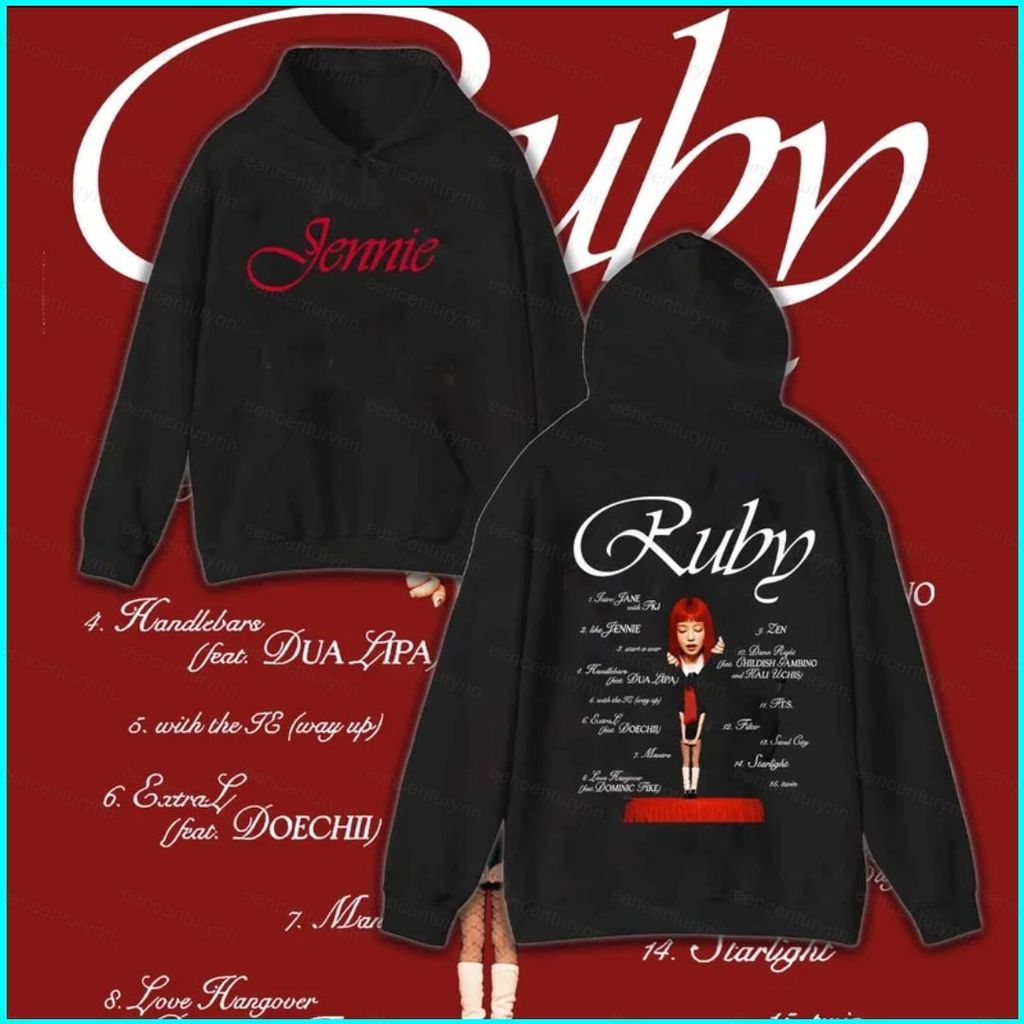 GN BLACKPINK RUBY JENNIE Áo Hoodie Anime Áo Unisex Dài Tay Top NG