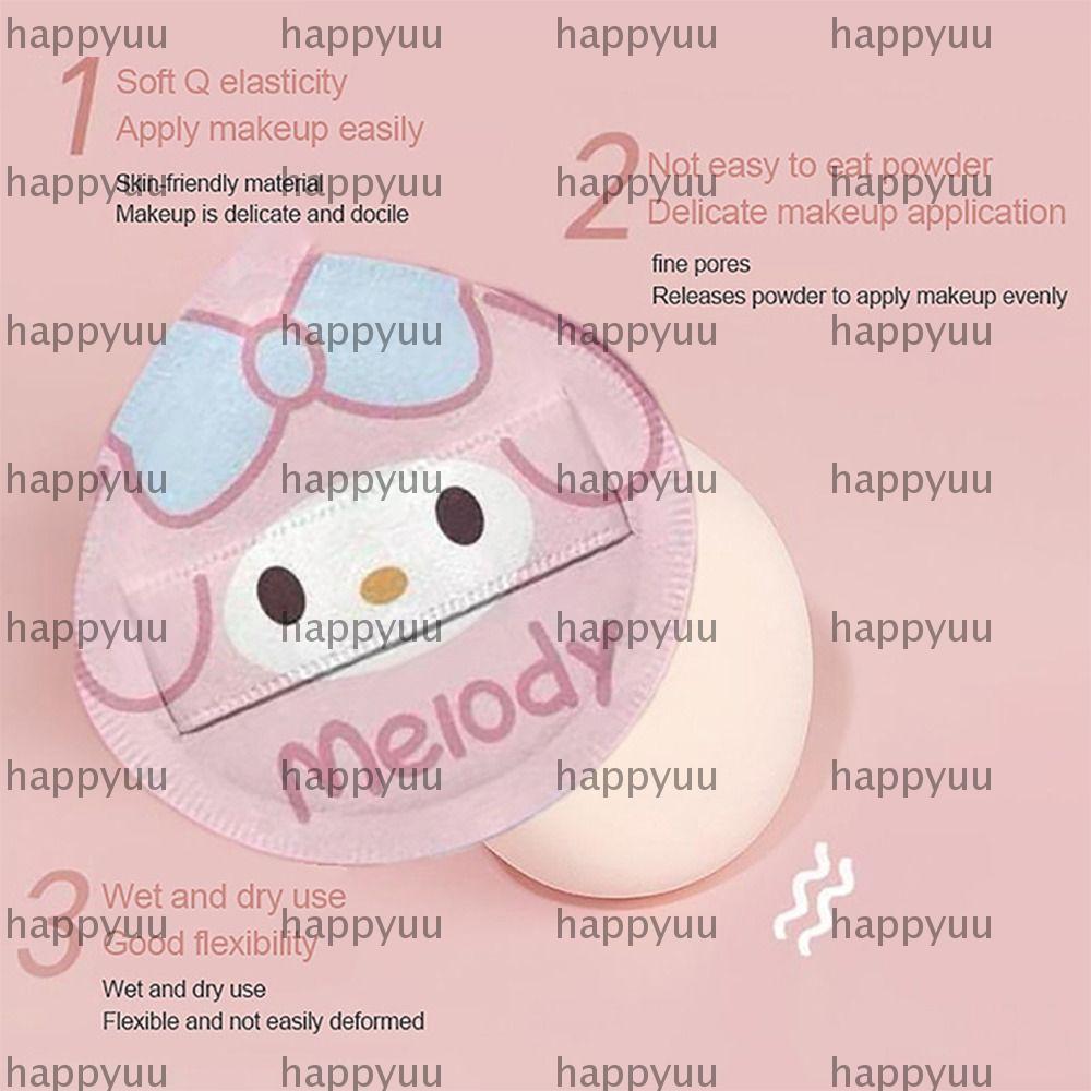 HAPPYUU Sanrio Powder Puff, Hello Kitty Cosmetic Tool My Melody Powder Puff, Cotton Candy Cartoon Ku