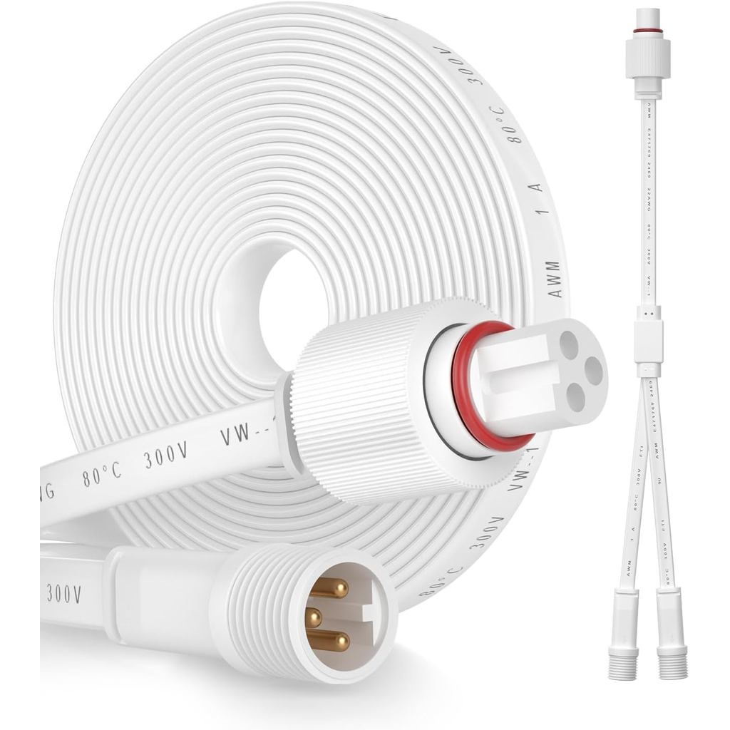 Cáp nối dài 6,5FT cho đèn ngoài trời vĩnh viễn Govee Pro, Dây nối dài chống nước cho Govee H706A H70