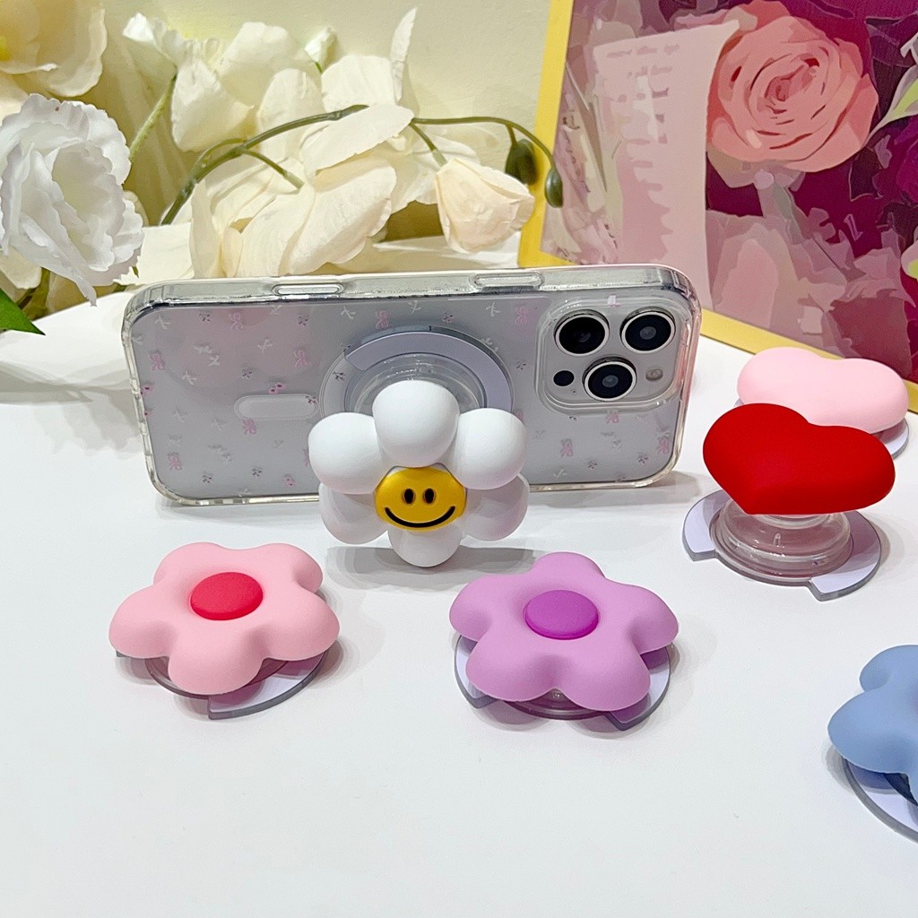 Từ Thu Hút Giá Đỡ Điện Thoại Sáng Tạo Hình Chữ G Chân Đế 3D Hoa Trái Tim Tình Yêu Đứng Cho Điện Thoại Di Động Khỏa Thân Magsafe Case Máy Tính Bảng Điện Thoại Di Động Chống Rơi Giá Đỡ PC 9 Kiểu