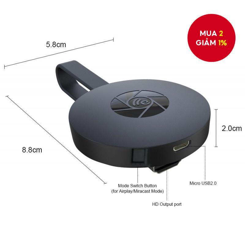Bộ thu HDMI không dây 4K G2 mới, Google Chrome Cast AnyCast We Cast / Dongle Wifi HDMI / Receptor / 