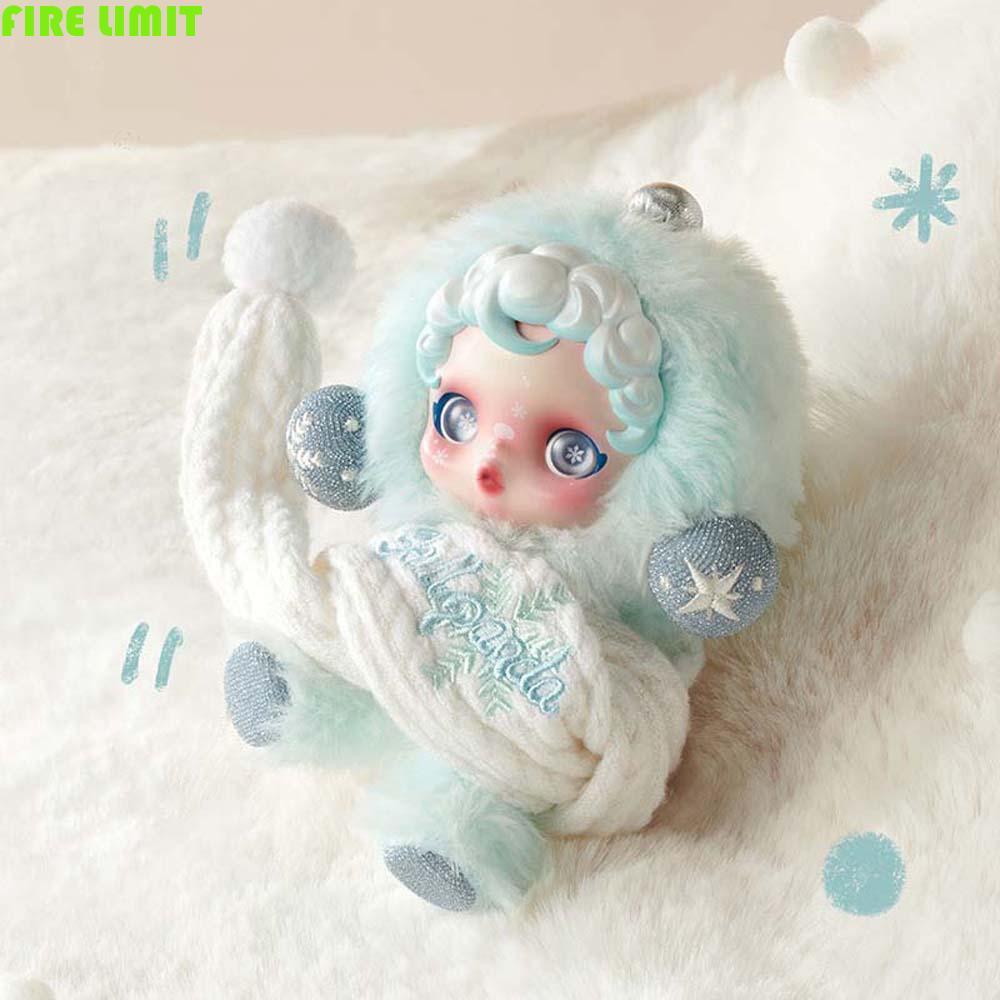 FIRE LIMIT Skullpanda Doll Figurine, Bộ sưu tập mô hình hoạt hình Pop Mart Móc khóa Skullpanda Búp b