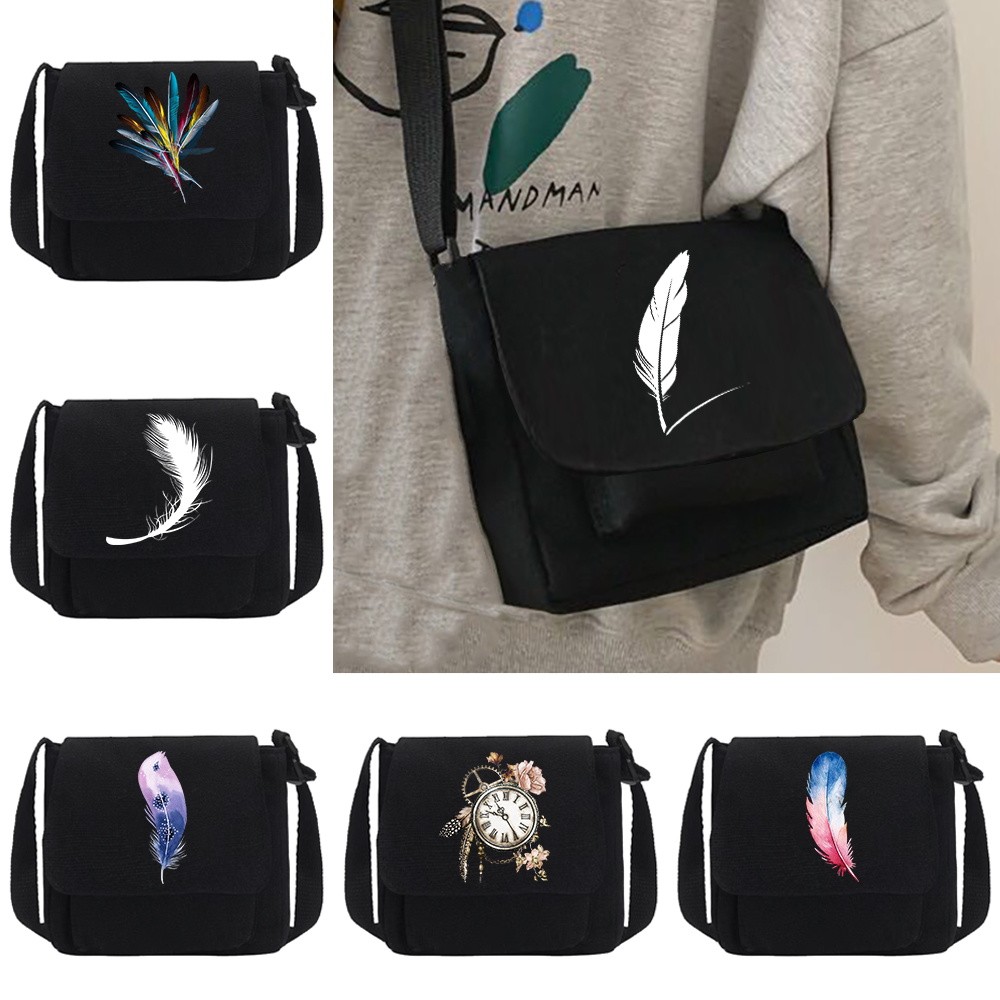 Lightweight messenger bag Large capacity single-shoulder crossbody bag In stock Student commuting cr