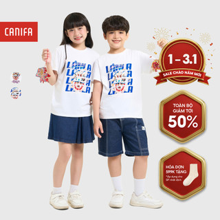  Áo phông unisex trẻ em CANIFA áo thun chủ đề Trung thu họa tiết Lân La 3TS25W004 