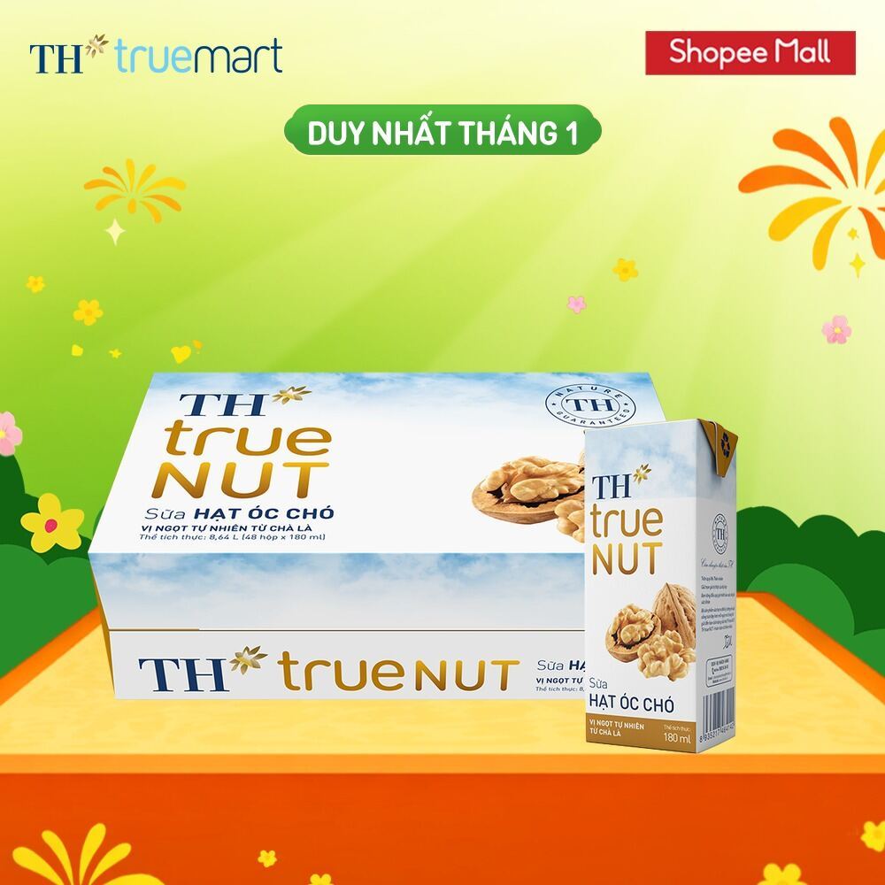  Thùng Sữa Hạt TH true NUT milk Óc Chó 180ml  48 Hộp  