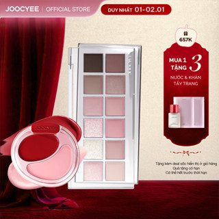  Combo JOOCYEE Phấn Mắt 12 Ô Eyes Shadow và Duo Blush Phấn Má 2 ô dạng Kem Căng Mọng Lâu Trôi 