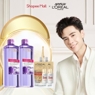  Bộ 2 Nước tẩy trang siêu cấp ẩm giảm nếp nhăn L'Oreal Paris Revitalift HA 400ml & Kem chống nắng UV Defender SPF 50+ PA 
