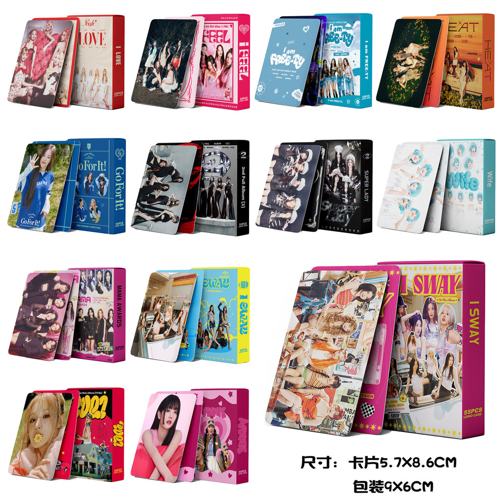 G-IDLE Photocard I FEEL Kpop 55 Ảnh Meitu Poster Cards YUQ1 Hỗ Trợ 2026.1.4