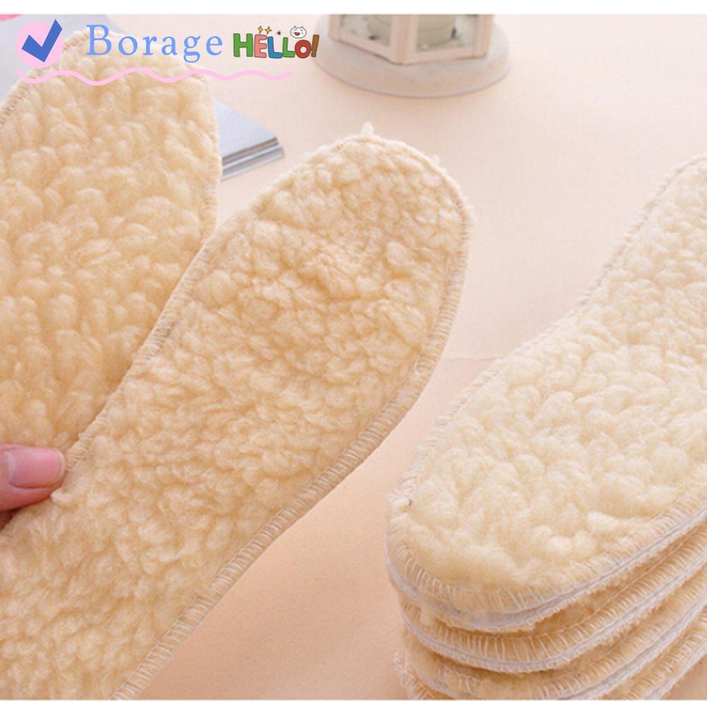 BORAGE 1 Cặp Miếng Lót Lông Cừu Boot Giày Mềm Chèn