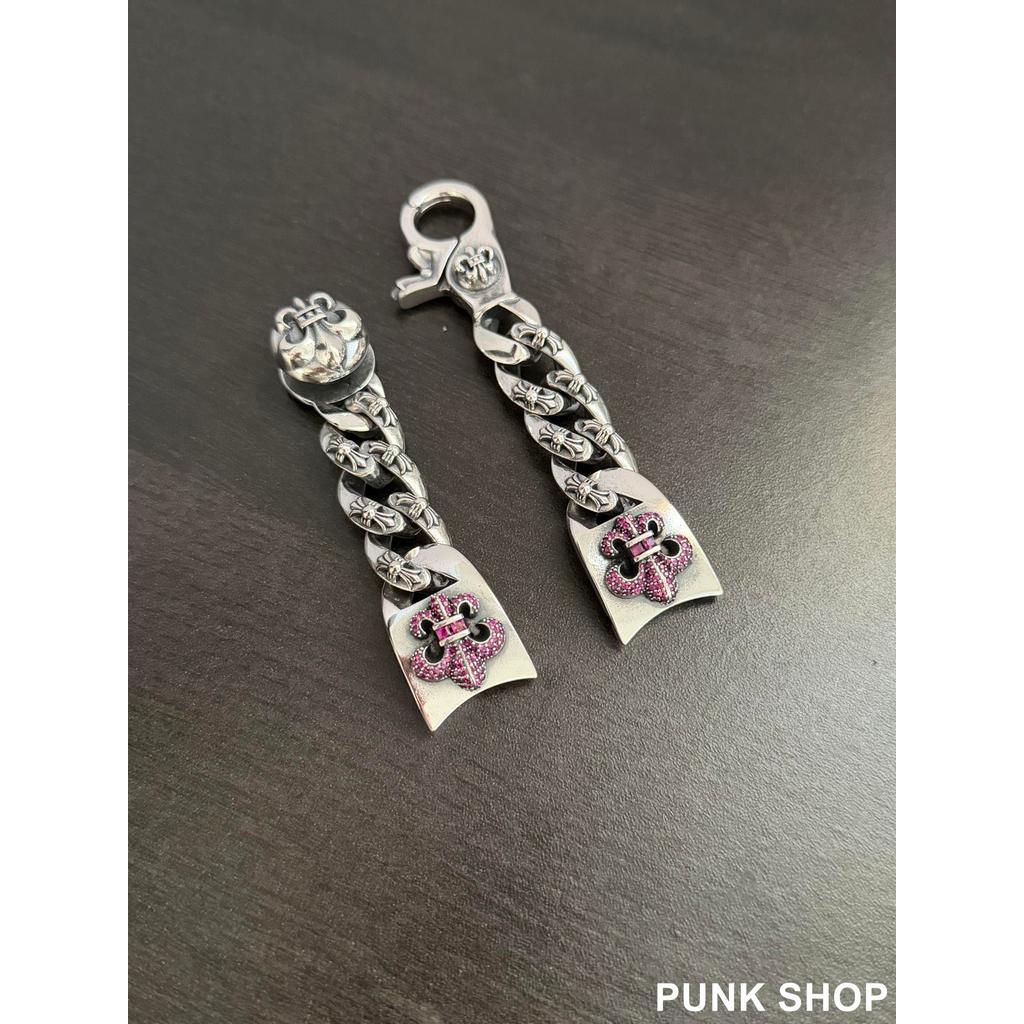 Chrome Hearts Dây đeo đồng hồ Bạc 925 Kim cương đỏ Neo Tôm hùm Dây chuyền đồng hồ 0311