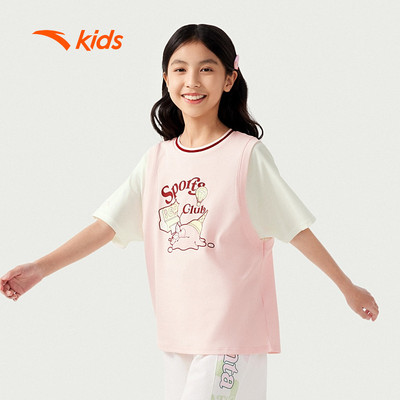 ANTA KIDS Áo phông ngắn tay bé gái từ 6-13 tuổi thời trang thể thao size 130-165 Anta Kids 362528103
