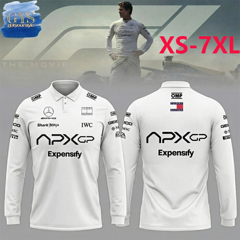2026 Áo thun dài tay Unisex F1 mới + F1 APX GP Racing Team Jersey