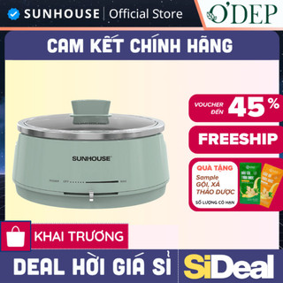 Nồi lẩu điện 4L Sunhouse SHD4543 - 1300W, 2 mức nhiệt - Inox 304 cao cấp - Tự ngắt khi quá tải - SIDEAL SIL