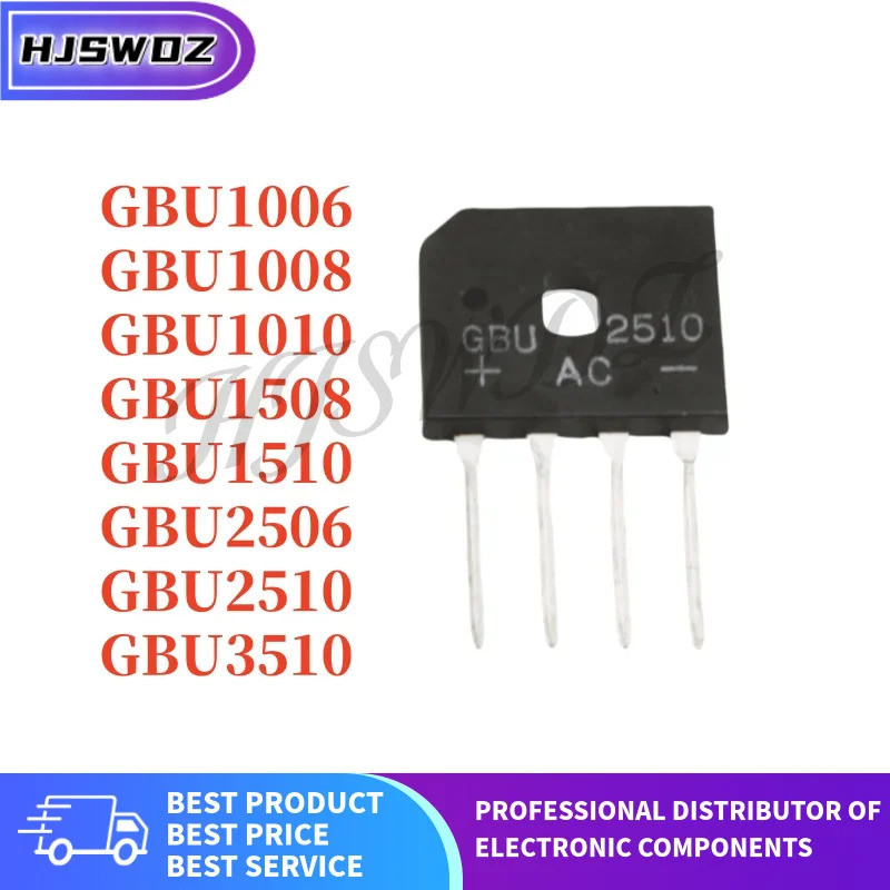 10 Cái / lốc GBU2506 GBU1510 GBU2510 GBU1006 GBU1010 GBU3510 GBU1508 GBU1008 Cầu Chỉnh Lưu Thương Hi