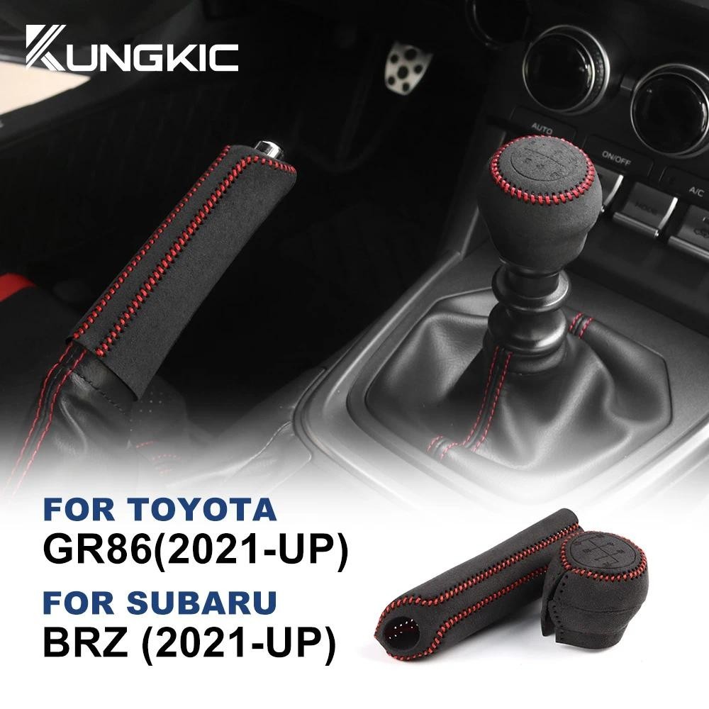 Tay Phanh Dành Cho Subaru BRZ Toyota GR86 2021 2022 2023 2024 Bánh Răng Dịch Chuyển Bao Da Thật Chín