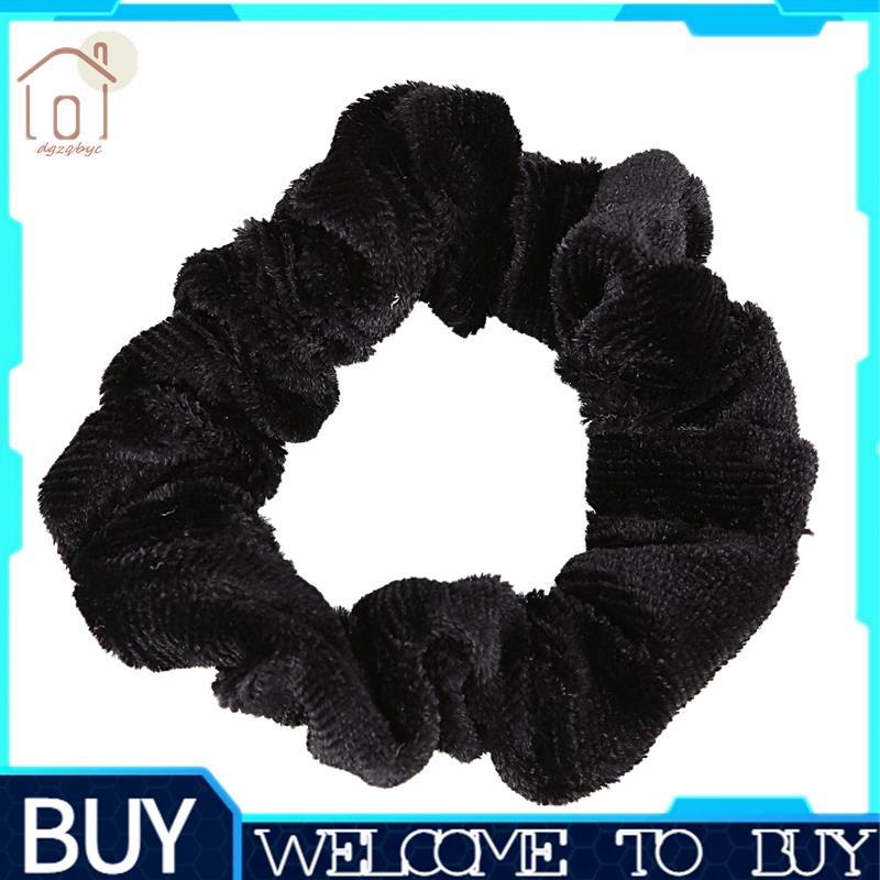 10 Gói Màu Đen Nhung Scrunchie Tóc Co Giãn Tóc Bobbles Tóc