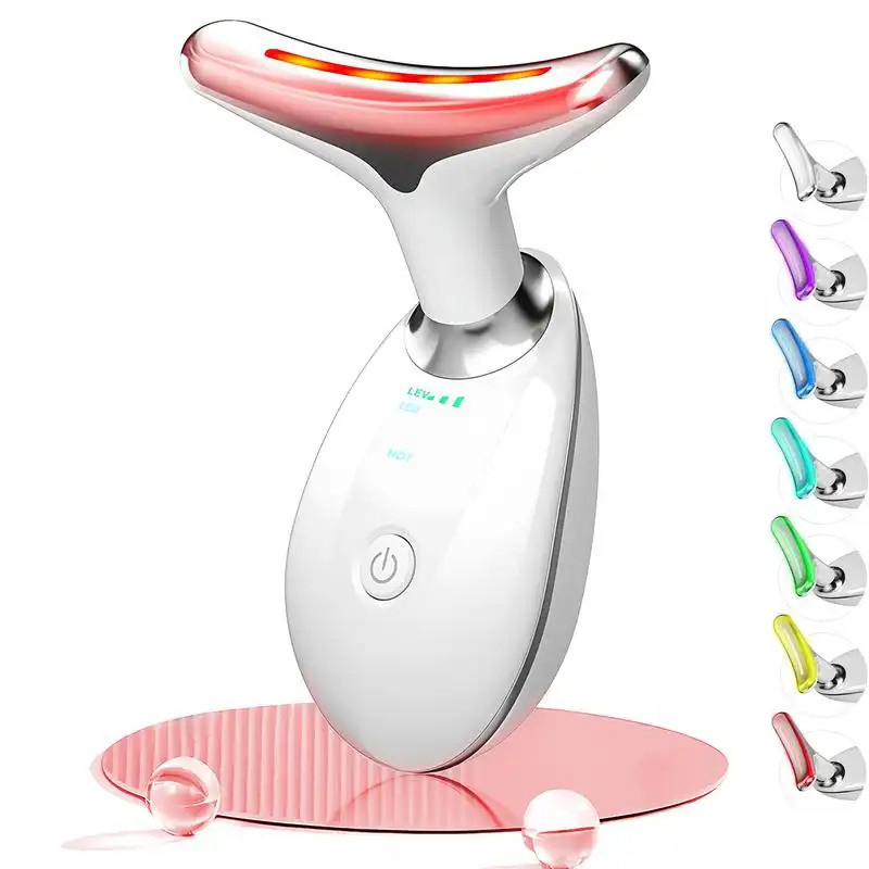 Cotsoco 7 Color Facial Massager Tool, Facial and Neck Massager with 7 LED Light, Skin Care Device, S