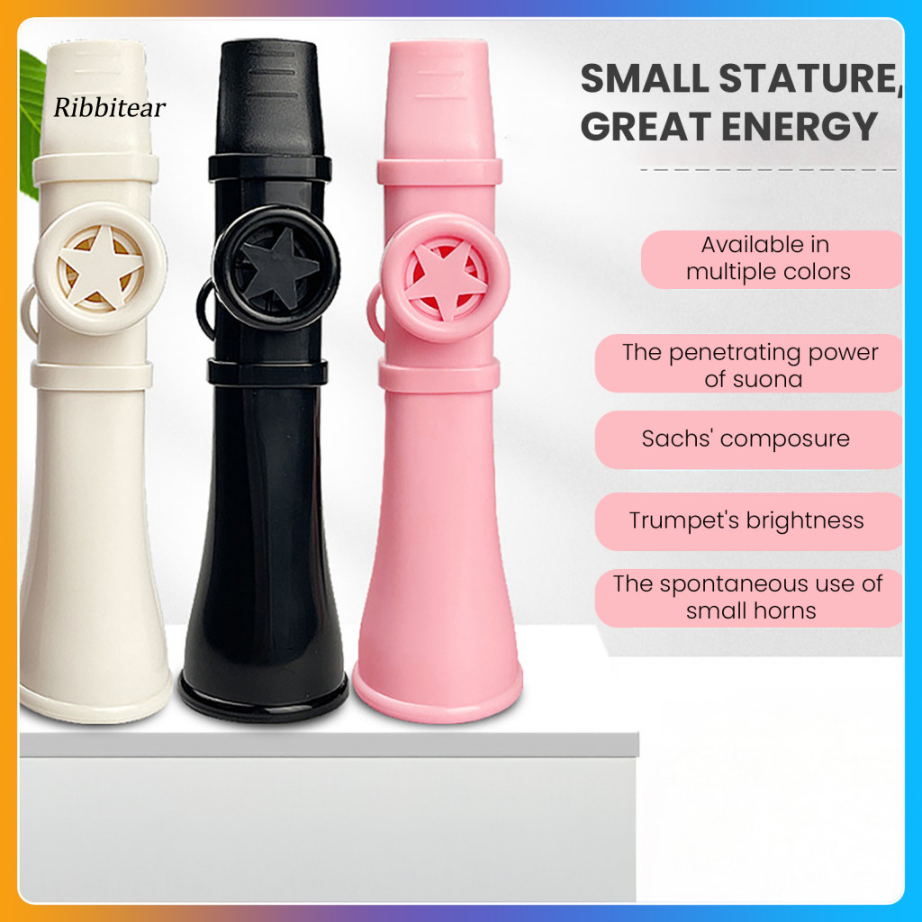 < Ribbitear > No Learning Kazoo Nhạc cụ Kazoo Nhựa Kazoo có dây buộc cho trẻ em Người lớn – Nhạc cụ 