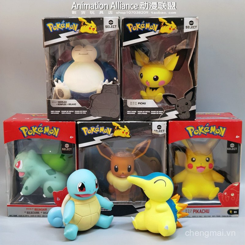 Số lượng lớn Pokémon Pokémon Pokémon Jenny Rùa Pikachu Ếch Hạt Búp Bê Hình Mô Hình
