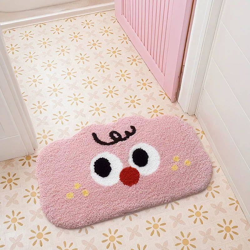 Bathroom Non-Slip Floor Mat Bathroom Absorbent Floor Mat Thickened Domestic Toilet Doorway Mat Cashm