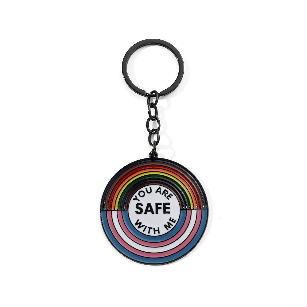 English Alphabet Hot Selling Keychain Rainbow5ya Couple's Pendant me Rainbow yousafe NZYG