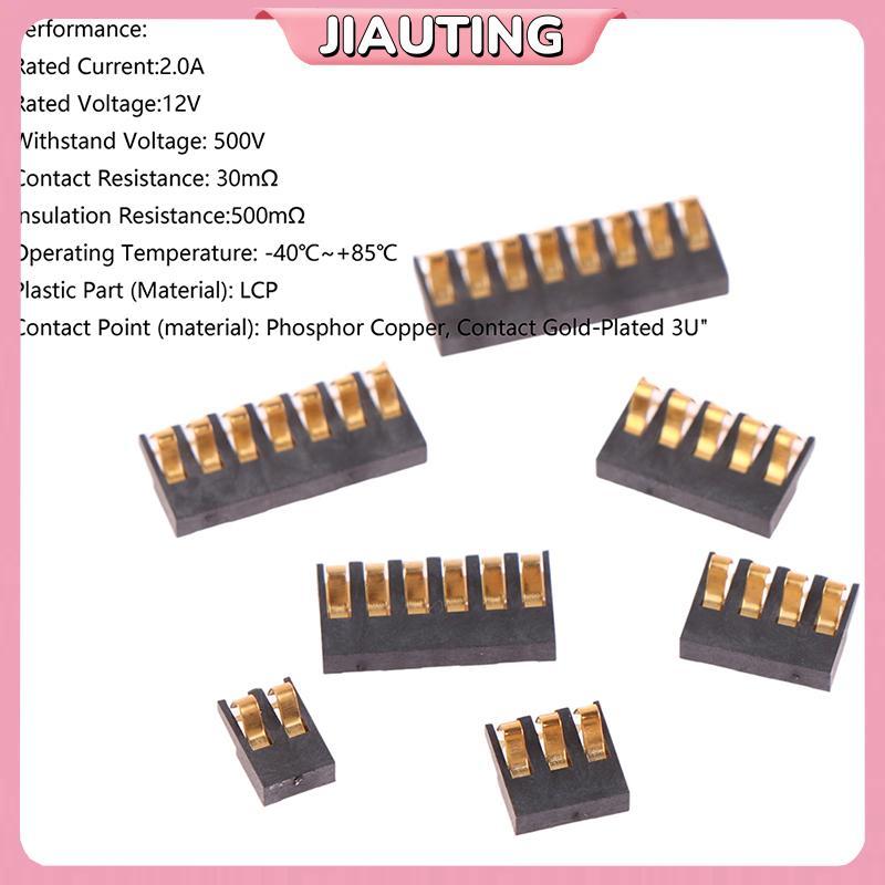 Jiating SMT Spring Pin Connector 2.0 MM Pitch 2 3 4 5 6 7 8 Pin Nam Contact Power Charge Connector C