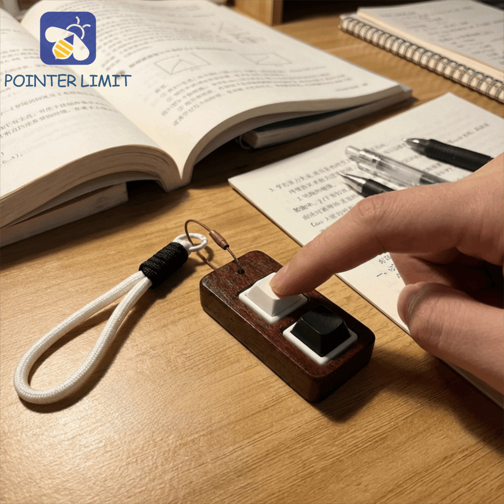 POINTER LIMIT Móc khóa Fidget bằng gỗ, Nút nhấn Mặt dây chuyền giảm căng thẳng, Sinh viên Squishy Họ