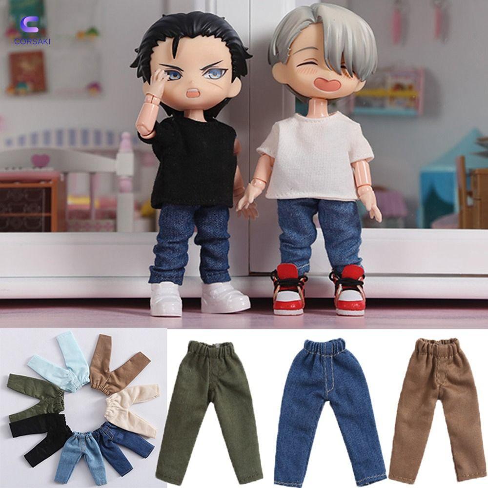 Quần búp bê CORSAKI, Quần áo búp bê Mini dễ thương, Quần jean thời trang 8 màu cho 1 / 11 OB11 / Obi
