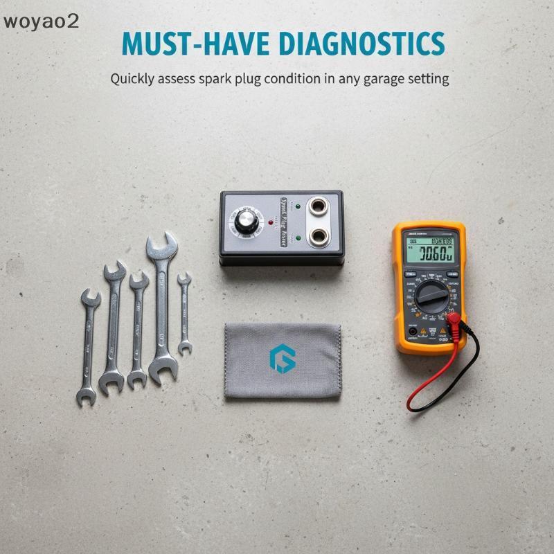 [woyao2] 1 Bộ Xe Máy Cuộn Dây Cheer Spark Detector Có Thể Điều Chỉnh Lỗ Kép Sparking Plug Test Spark