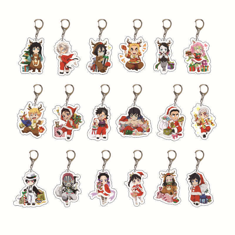 Christmas style Boku no hero academia Midoriya Izuku All·Might Bakugou Katsuki Cosplay Keychain Acce