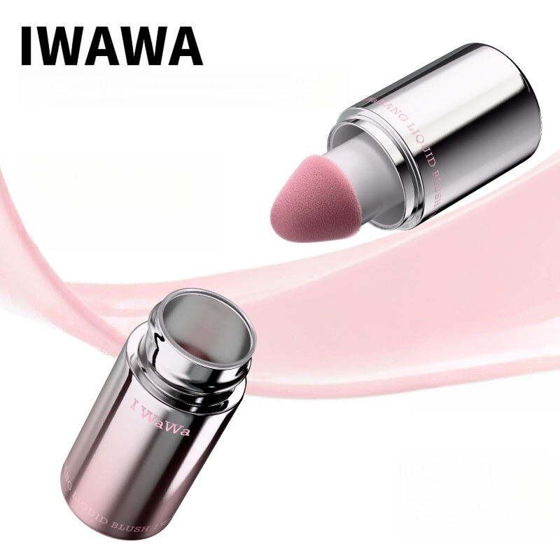 IWAWA Kem má hồng dạng lỏng Boom Boom Dịu dàng Da tốt Làm sạch và tạo đường nét Hydrat hóa tự nhiên 