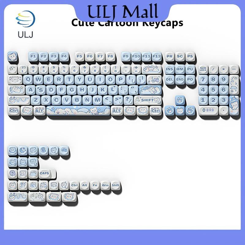 ULJ 140 Phím Mèo Thỏ Chó Con Gấu Chủ Đề Keycaps MOA Profile PBT Key Caps Kit Cho 61 / 87 / 96 / 104 