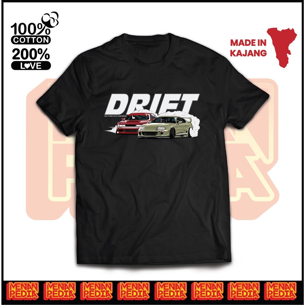 Nissan Silvia S13 vs Toyota Supra Drift Edition - Áo Thun Jersey Chất LiệuFINE