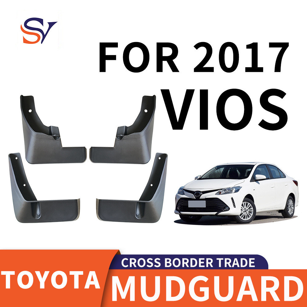 Thích hợp cho 2017Toyota VIOS Lốp Xe Chắn Bùn Chất Liệu PP Phía Trước Phía Sau Chất Liệu Cao Su Mềm 