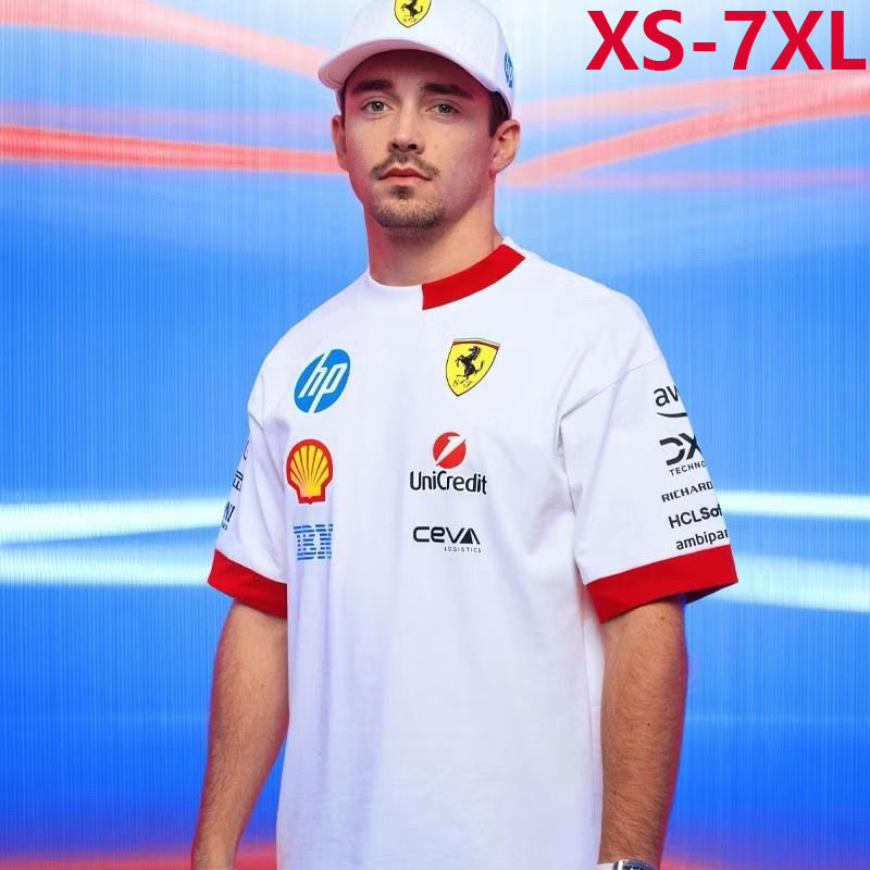 2026 Áo thun ngắn tay Unisex F1 mới + Áo đấu đội đua Ferrari F1