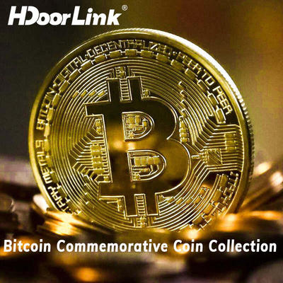 Đồng xu Bitcoin mạ vàng HdoorLink Đồng xu kỷ niệm sưu tập